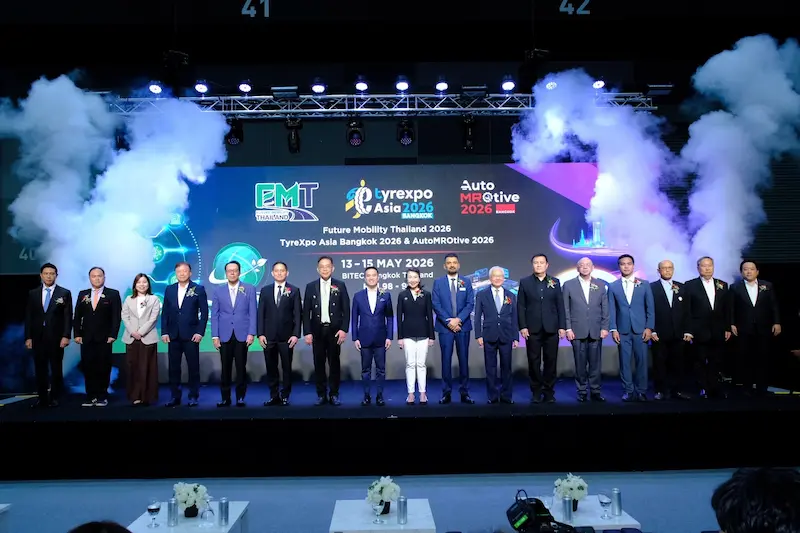 ไทยประกาศความพร้อมเป็นศูนย์กลางอุตสาหกรรมยานยนต์แห่งอนาคต งาน Future Mobility Thailand 2026 ผนึก TyreXpo Asia Bangkok และ AutoMROtive บนเวทีนานาชาติครั้งยิ่งใหญ่